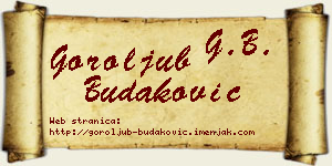 Goroljub Budaković vizit kartica